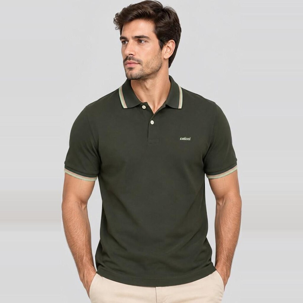 Camisa Polo Colcci 3 Lines Masculino