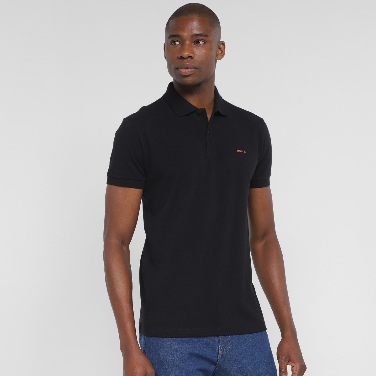 Camisa Polo Colcci Bordado Masculina - Preto Menor preço em Camisa Polo Colcci Bordado Masculina - Preto