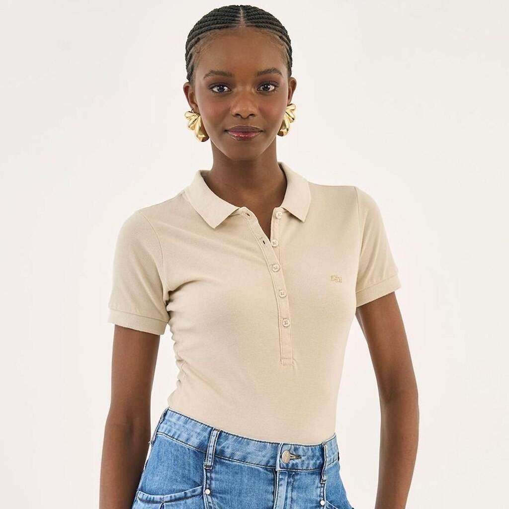 Camisa Polo Colcci Bottons Feminino