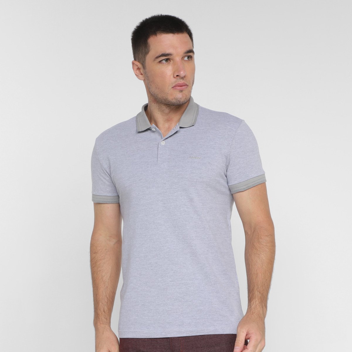 Camisa Polo Colcci Casual Manga Curta Masculina - Mescla Menor preço em Camisa Polo Colcci Casual Manga Curta Masculina - Mescla