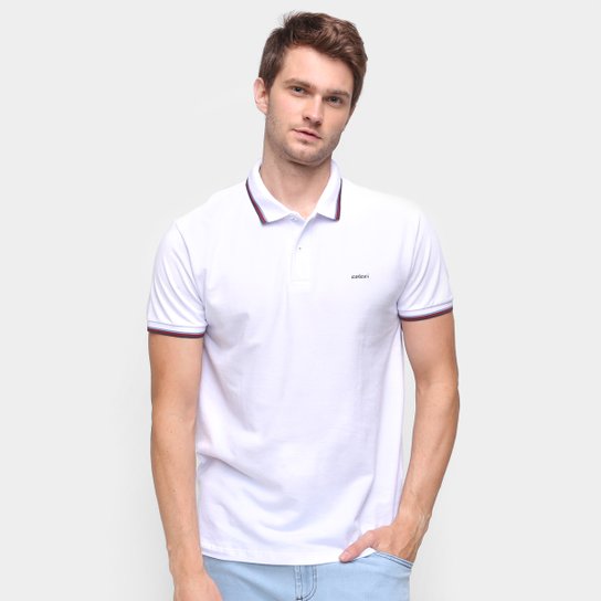 Camisa Polo Colcci Lisa Masculina - Branco