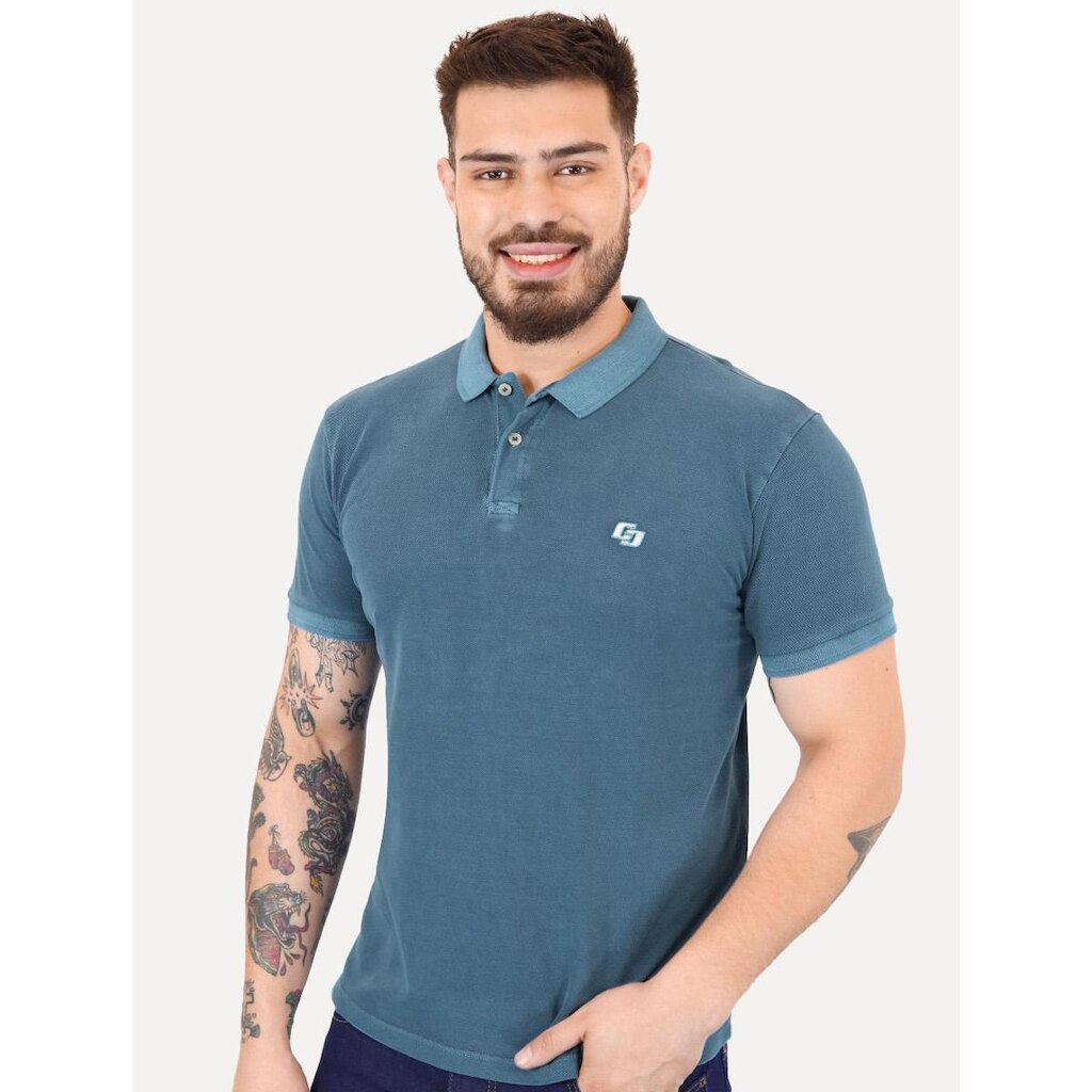 Camisa Polo Colcci Piquet Logo Bordado Masculina
