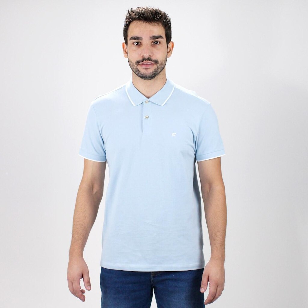 Camisa Polo Colcci Slim Azul Claro - Masculino
