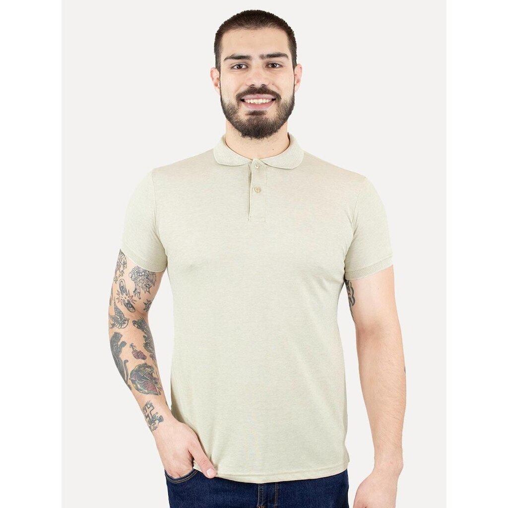 Camisa Polo Dixen Piquet Gola Lisa Masculina