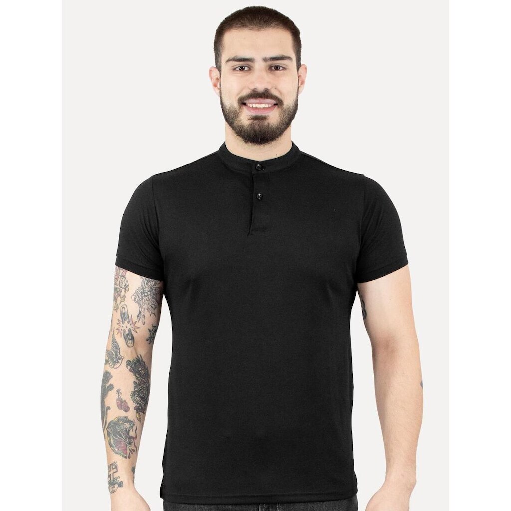 Camisa Polo Dixen Piquet Gola Padre Lisa Masculina