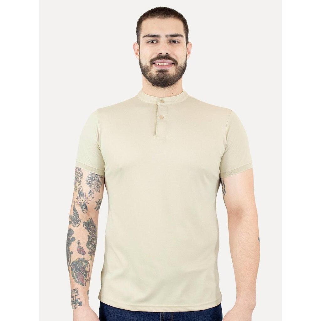 Camisa Polo Dixen Piquet Gola Padre Lisa Masculina