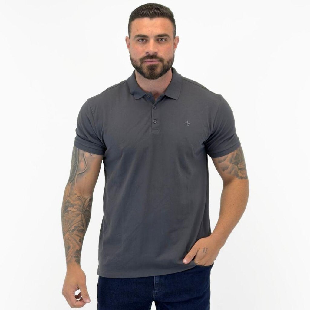 Camisa Polo Dudalina Básica Manga Curta Masculina
