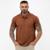 Camisa Polo Dudalina Manga Curta com Botão Masculina - Marrom