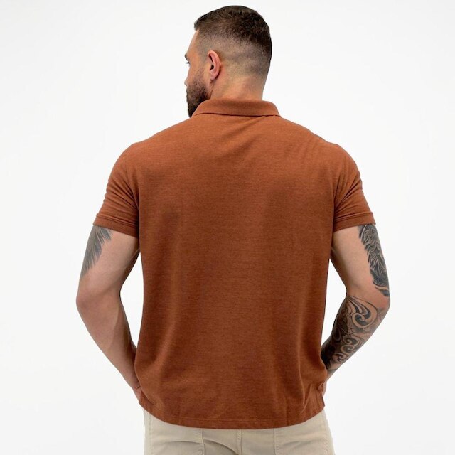 Camisa Polo Dudalina Manga Curta com Botão Masculina