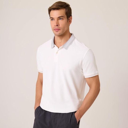 Camisa Polo Dudalina Piquet Jacquar Masculino