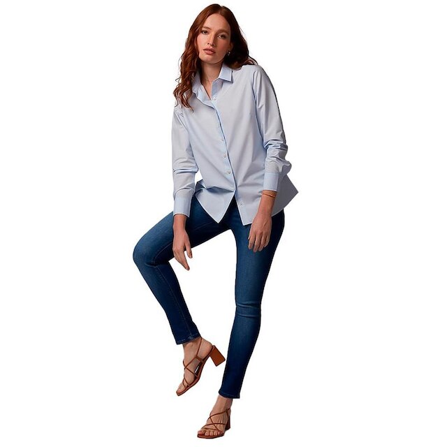 Camisa Polo Dudalina Tricoline Regular Feminino