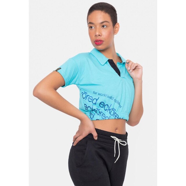 Camisa Polo Ecko Feminina Cropped Especial Feminino