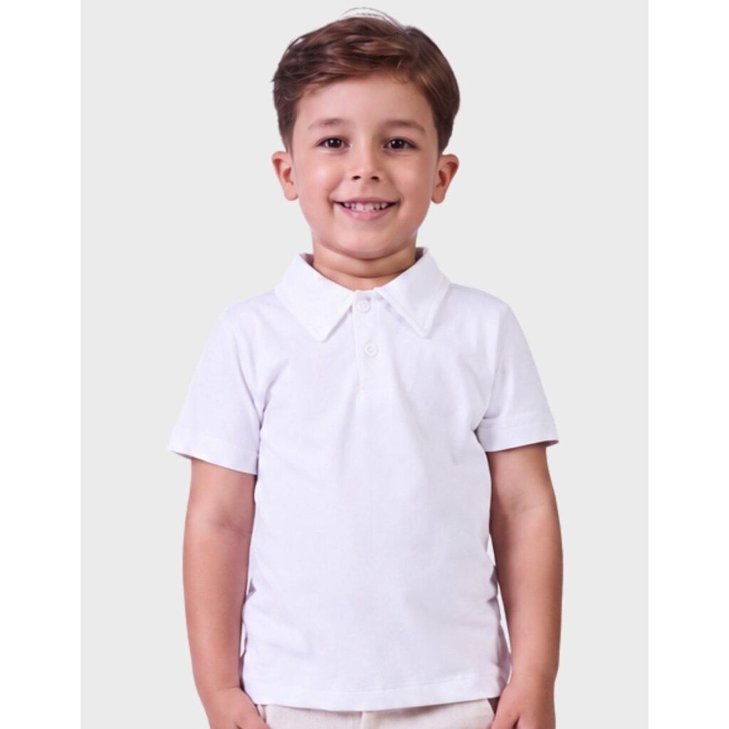 Camisa Polo Elegante Moda Verão Estilo Meia Malha Conforto Para Dia A Dia Menino 1 a 10