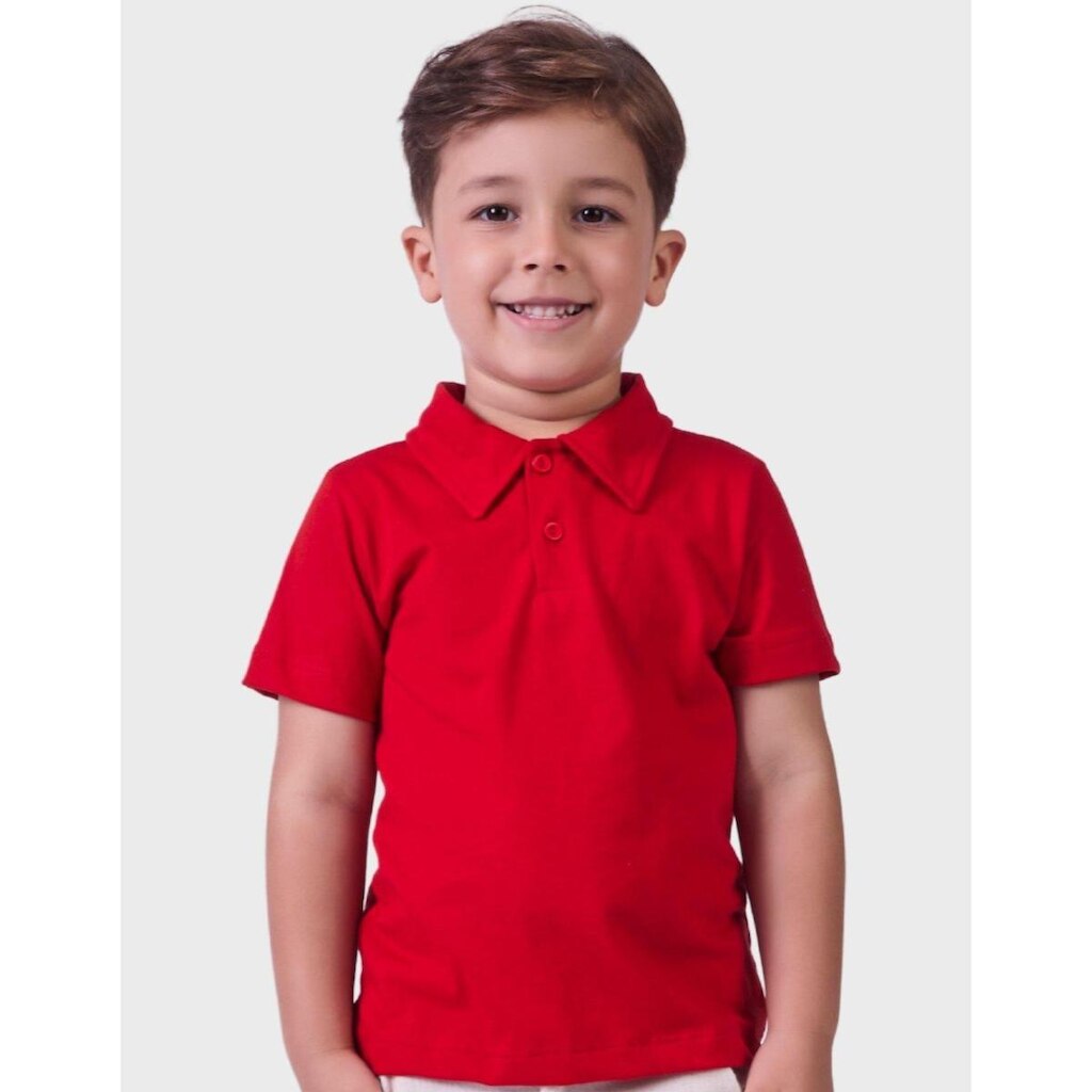 Camisa Polo Elegante Moda Verão Estilo Meia Malha Conforto Para Dia A Dia Menino 1 a 3