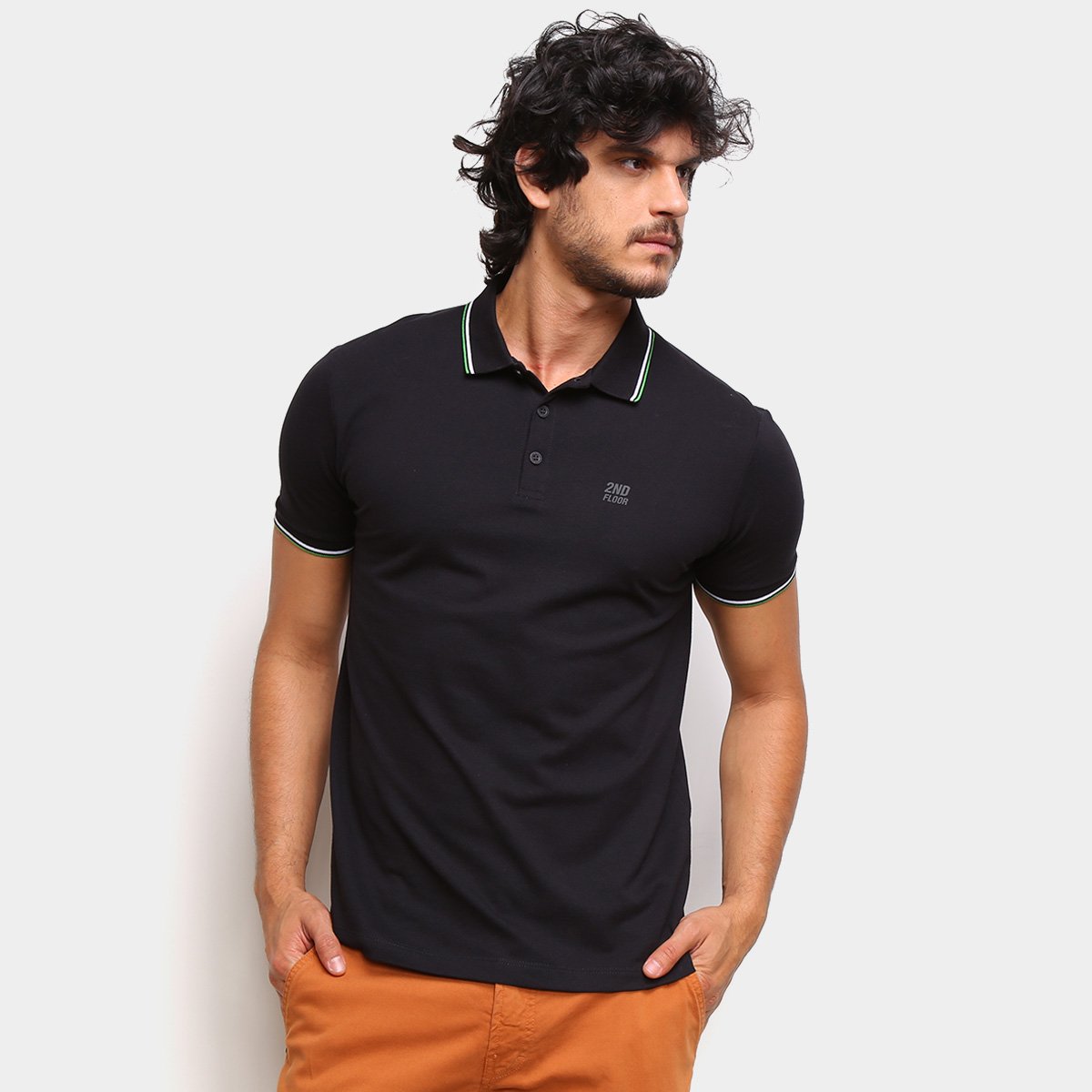 Camisa Polo Ellus 2Nd Floor Básica Lisa Masculina - Preto Menor preço em Camisa Polo Ellus 2Nd Floor Básica Lisa Masculina - Preto