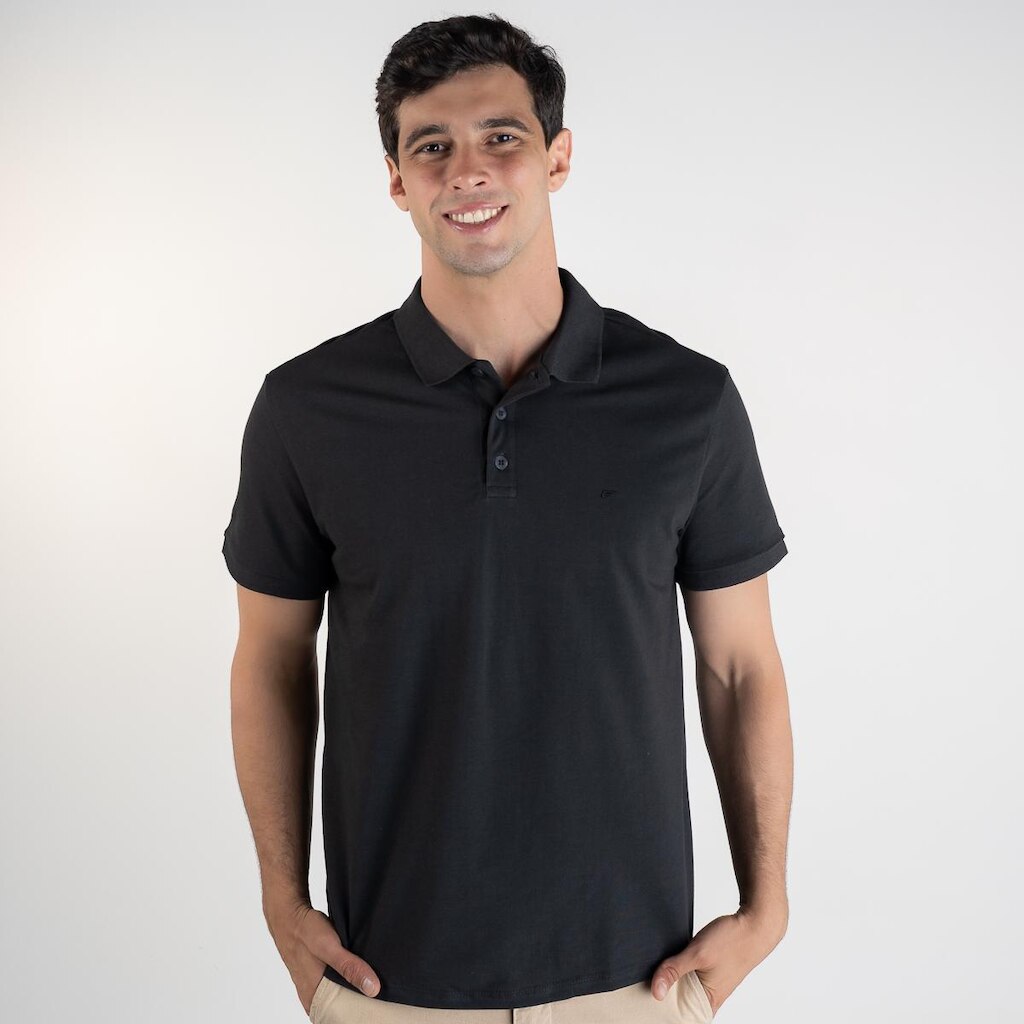 Camisa Polo Ellus Piquet Chumbo