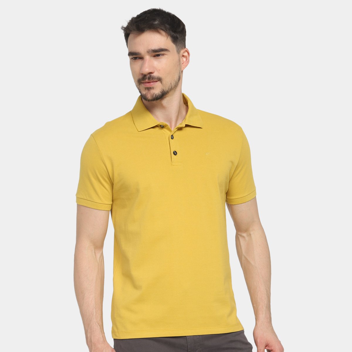 Camisa Polo Ellus Piquet Easa Classic Masculina - Amarelo Claro Menor preço em Camisa Polo Ellus Piquet Easa Classic Masculina - Amarelo Claro