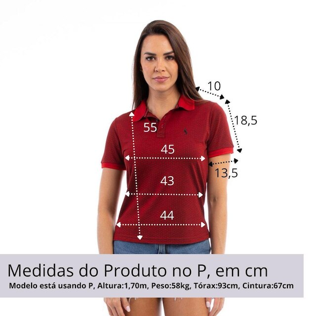 Camisa Polo Feminina Casual Poa Leve Gola Conforto Dia a Dia