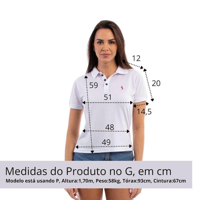 Camisa Polo Feminina Casual Poa Leve Gola Conforto Dia a Dia