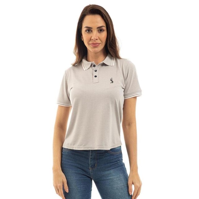Camisa Polo Feminina Poa Casual Leve Gola Conforto Dia a Dia