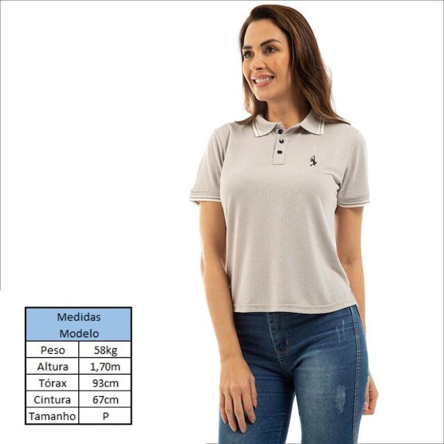 Camisa Polo Feminina Poa Casual Leve Gola Conforto Dia a Dia