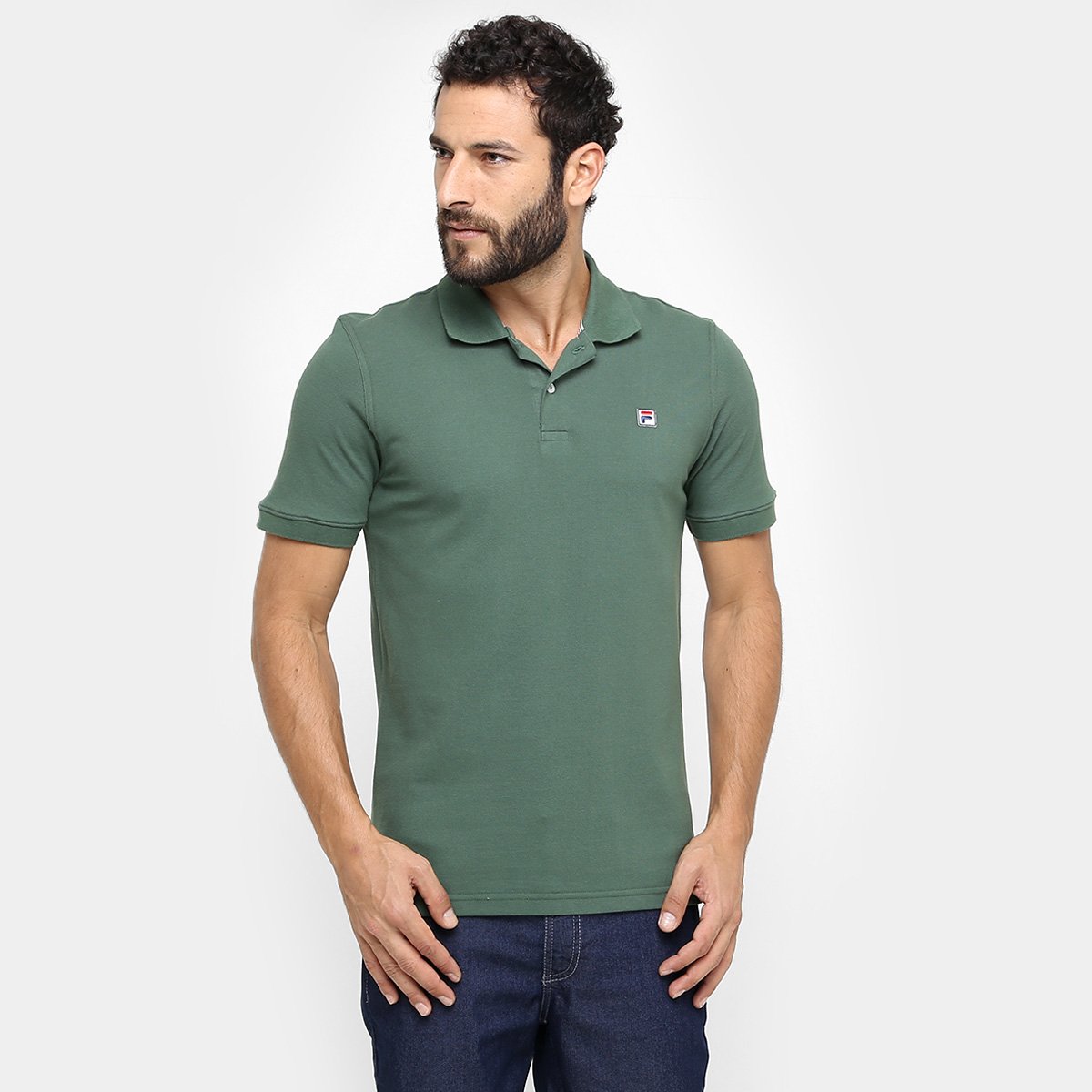 Camisa Polo Fila Actual - Verde Camisa Polo Fila Actual - Verde