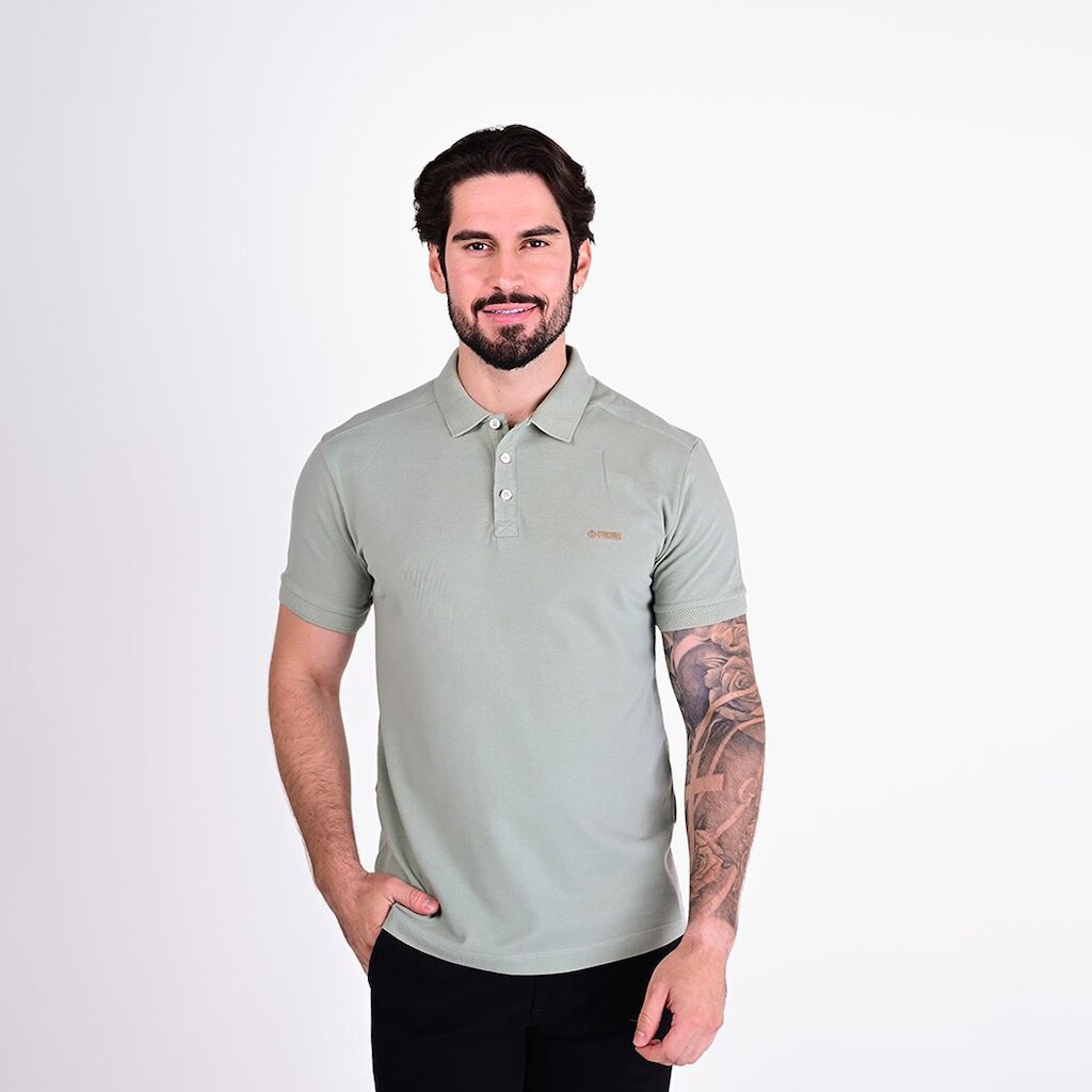 Camisa Polo Forum Gola Texturada Verde
