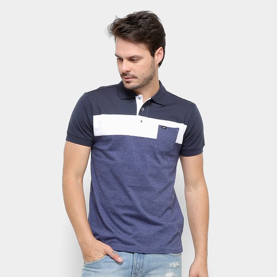 Camisa Polo Gajang Euro Haarlen Masculina - Azul
