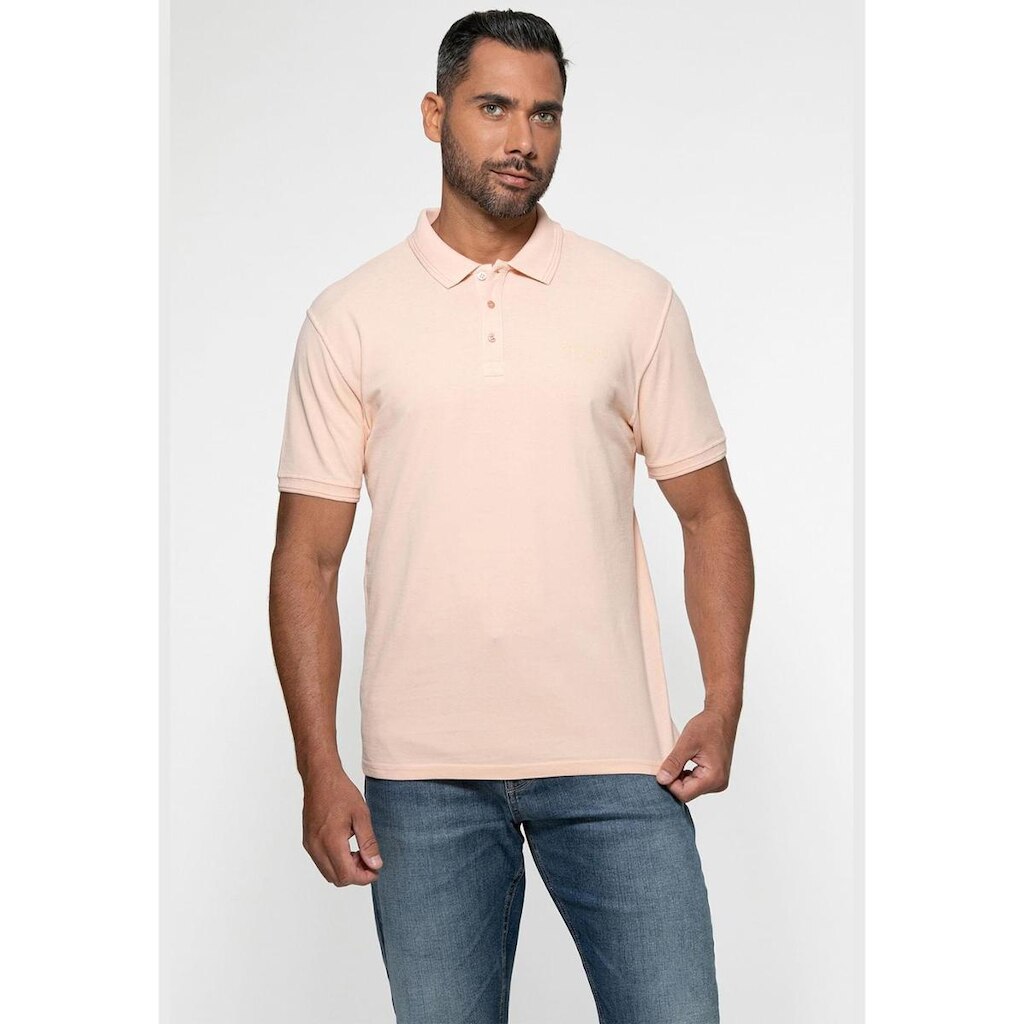 Camisa Polo Guess Silk Relevo Est 1981 Rosa Claro