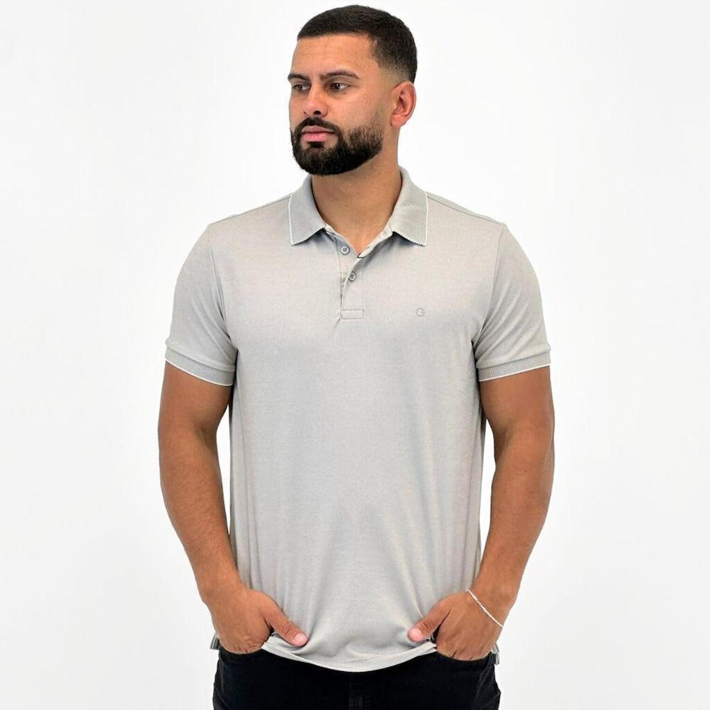 Camisa Polo Guilherme Soul Slim Manga Curta Masculina