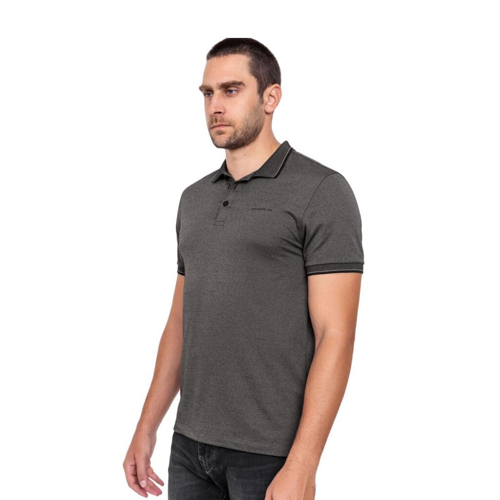 Camisa Polo Hangar 33 Estonada Cinza Tam. P