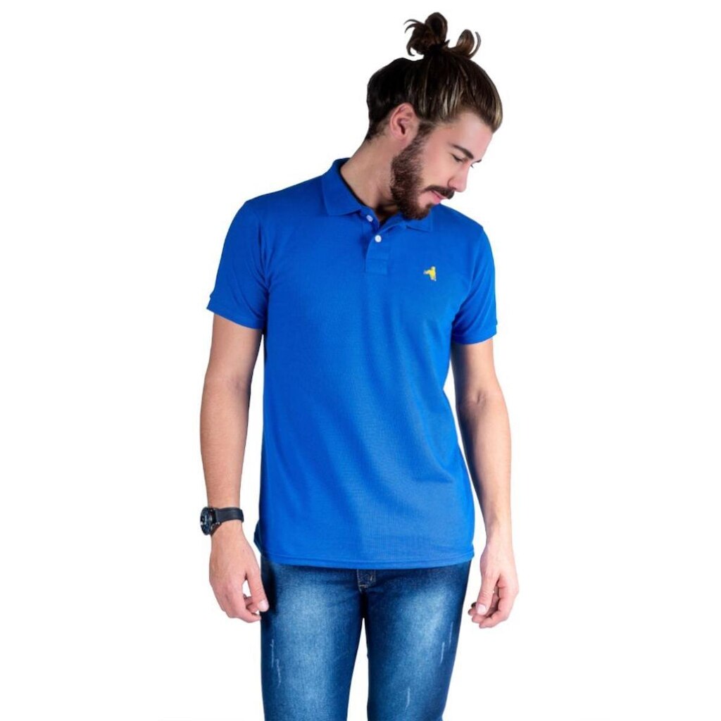Camisa Polo Hipica Polo Club Estilo Algodão Masculina