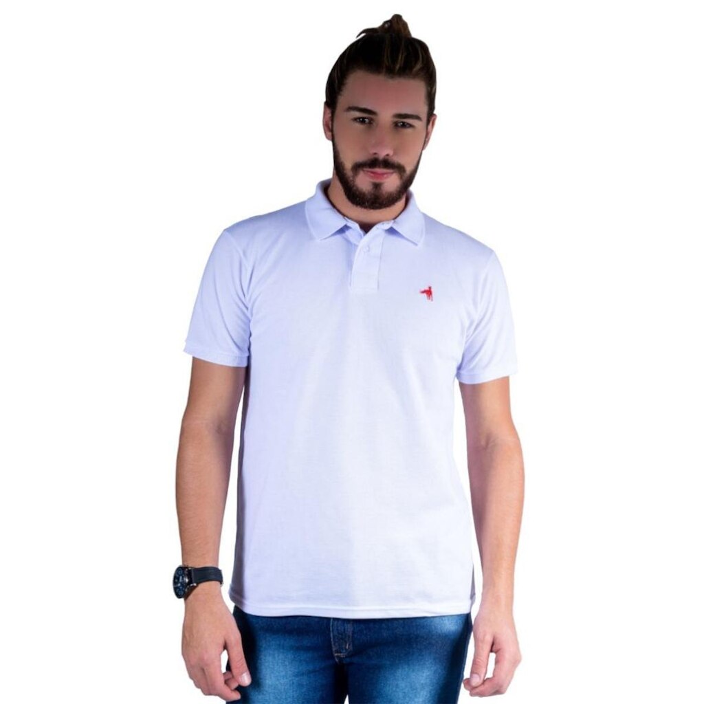 Camisa Polo Hipica Polo Club Estilo Algodão Masculina