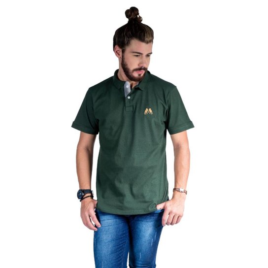 Camisa Polo Hipica Polo Club Estilo Classic Masculina - Verde