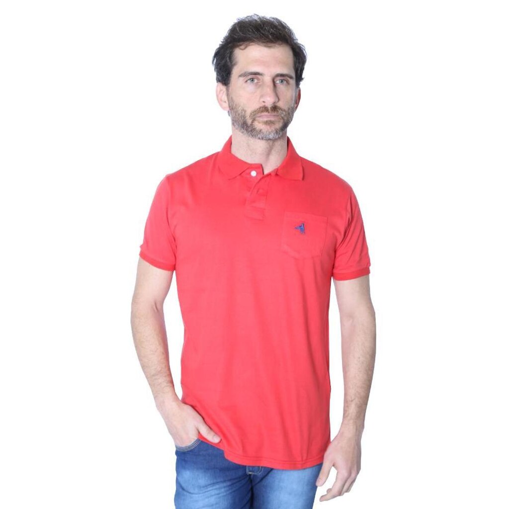 Camisa Polo Hipica Polo Club Masculino Meia Malha Com Bolso