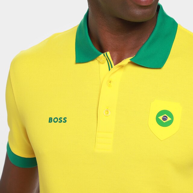 Camisa Polo Hugo Boss Luz Paddy Masculina