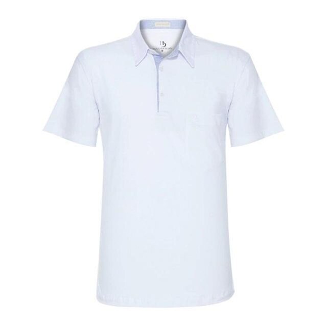 Camisa Polo Hugo Deleon Bolso Confort Sarja Branca