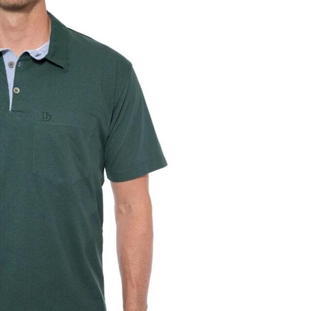 Camisa Polo Hugo Deleon Bolso Confort Sarja Verde