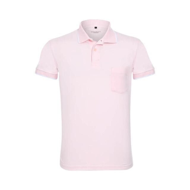 Camisa Polo Hugo Deleon Bolso Malha Rosa