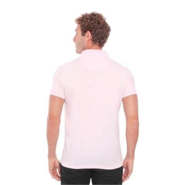 Camisa Polo Hugo Deleon Malha Lisa Rosa
