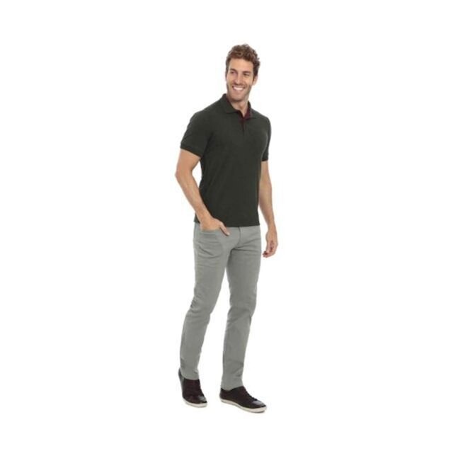 Camisa Polo Hugo Deleon Piquet Slim Lisa Verde