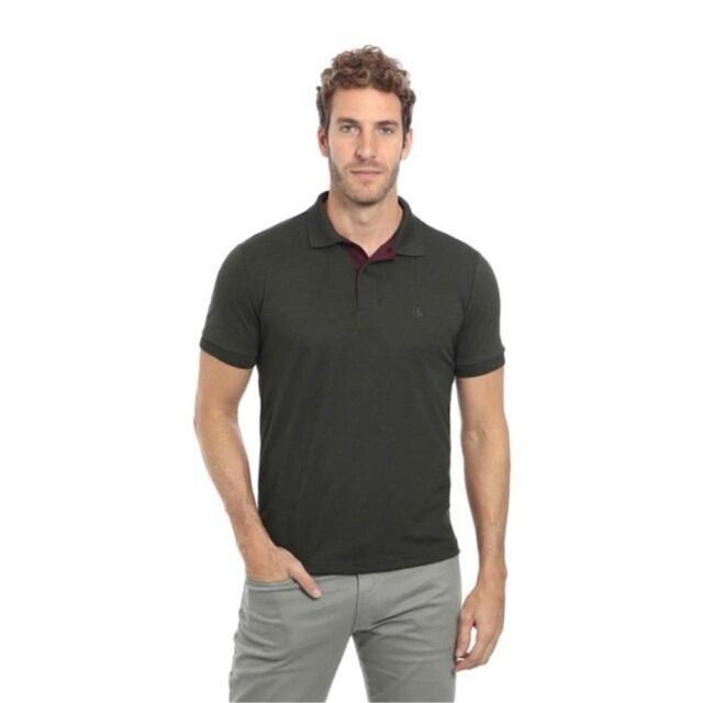 Camisa Polo Hugo Deleon Piquet Slim Lisa Verde