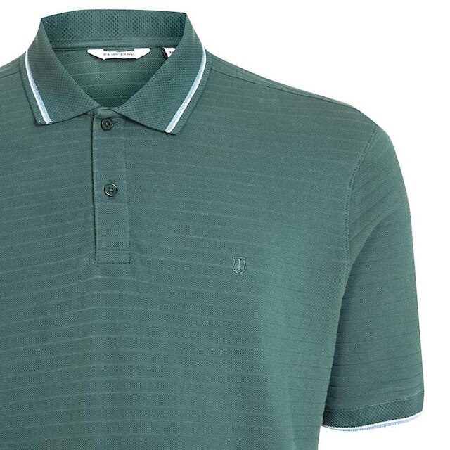 Camisa Polo Individual Piquet Listrado Masculino