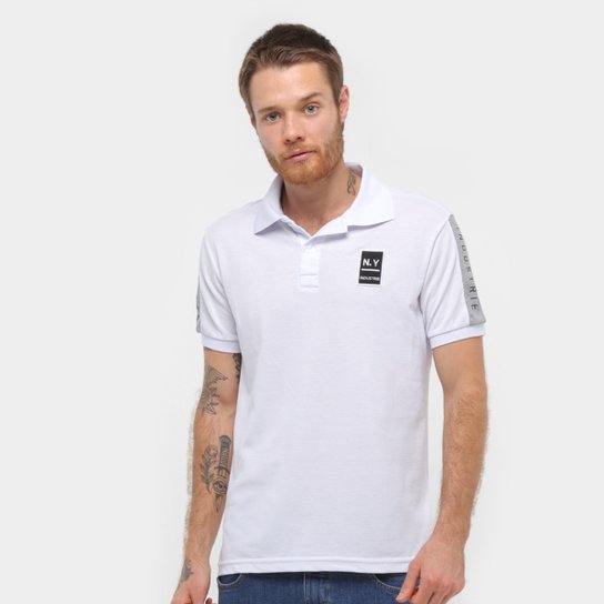 Camisa Polo Industrie New York Masculina - Branco