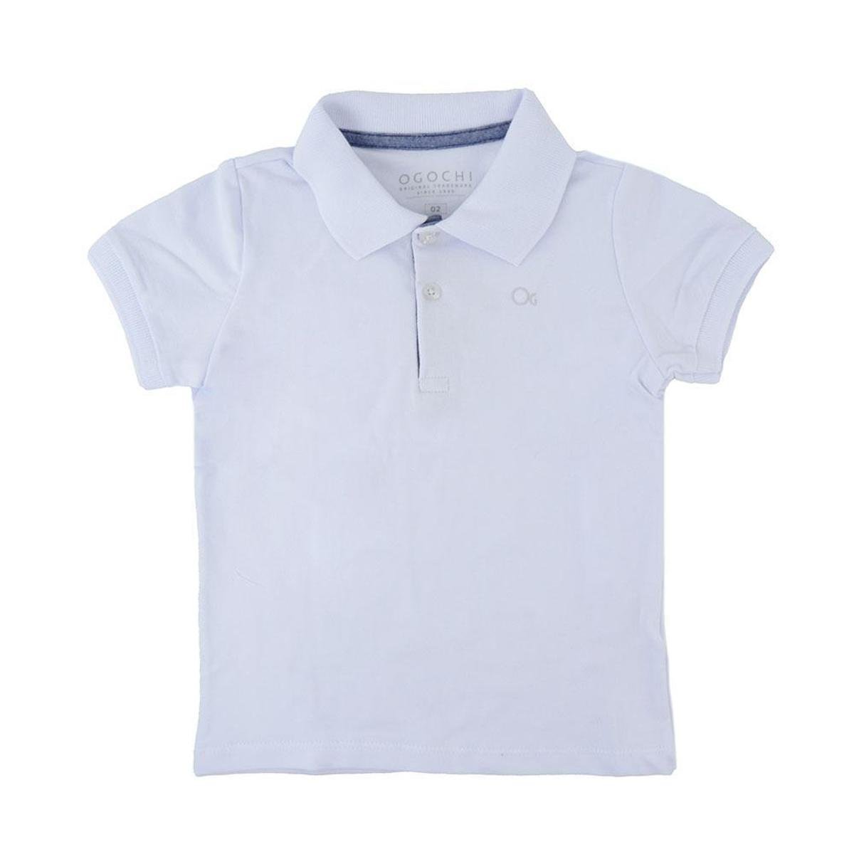 Camisa Polo Infantil Masculino Ogochi Slim Branco - 007006 - Branco Menor preço em Camisa Polo Infantil Masculino Ogochi Slim Branco - 007006 - Branco