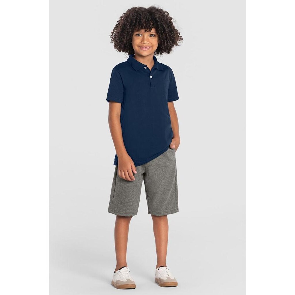 Camisa polo infantil menino em meia malha Brandili