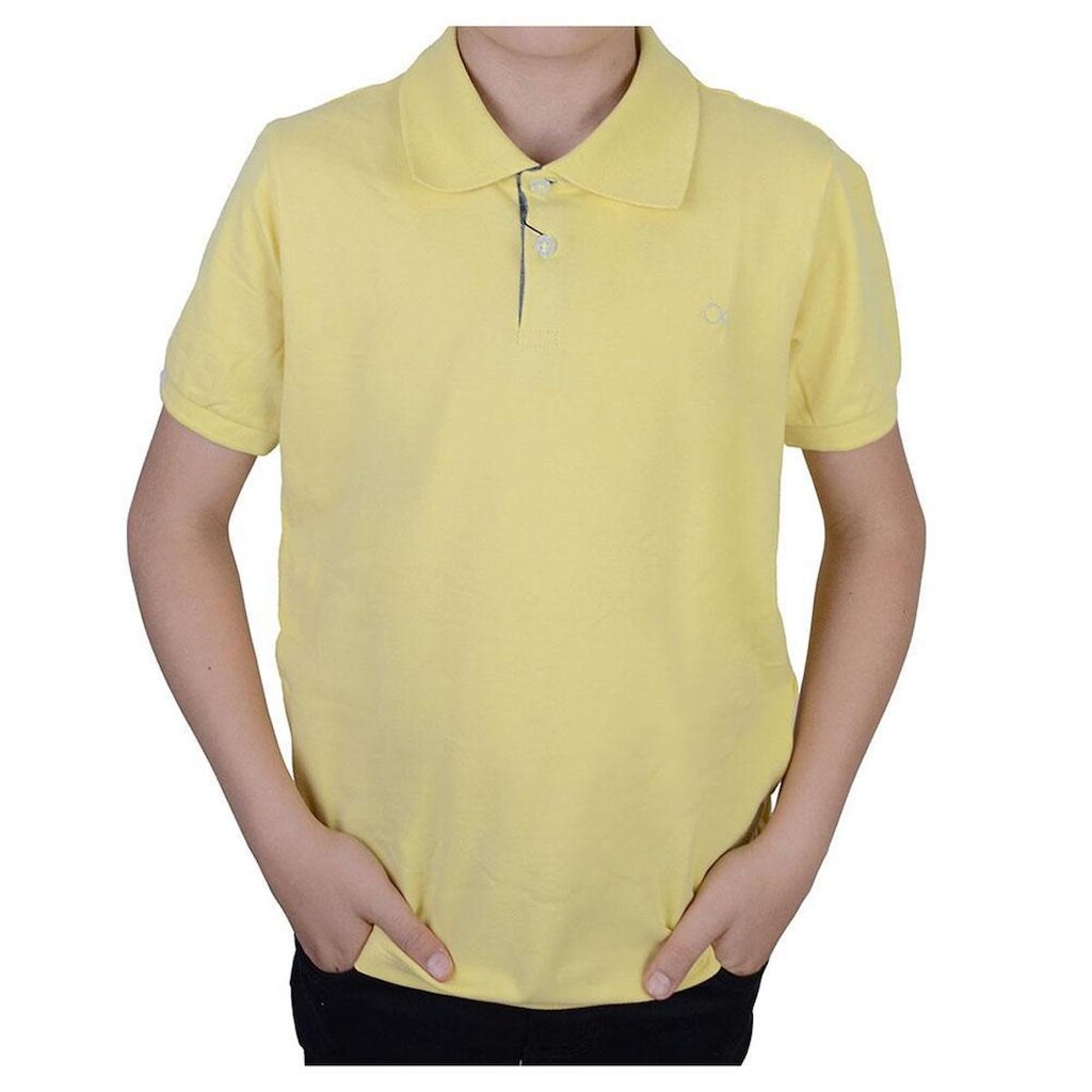 Camisa Polo Infantil Menino Ogochi Slim Amarela - 00700