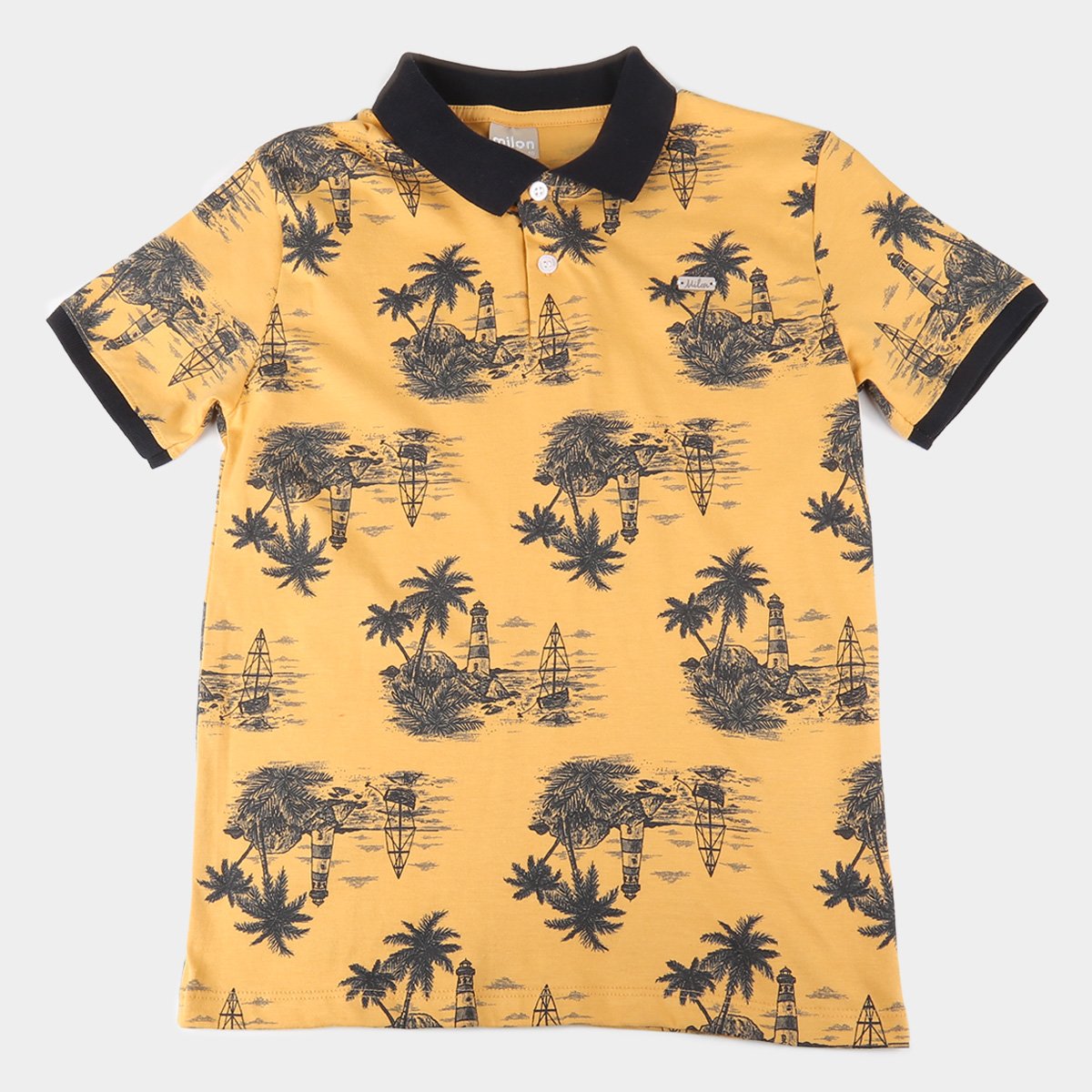 Camisa Polo Infantil Milon Folhagens Masculina - Amarelo é boa?