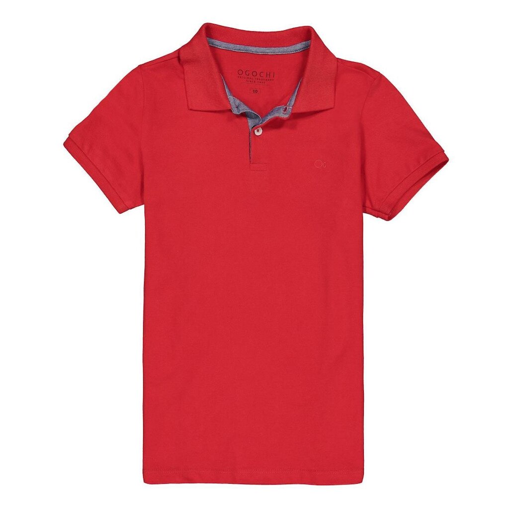Camisa Polo Infantil Ogochi Essencial Piquet Vermelha