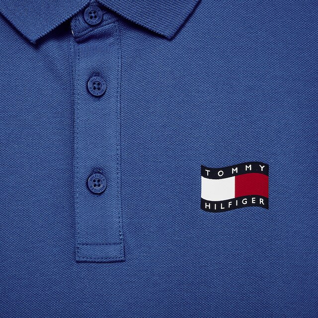 Camisa Polo Infantil Tommy Hilfiger Wavy Flag Ithica Placket Menino